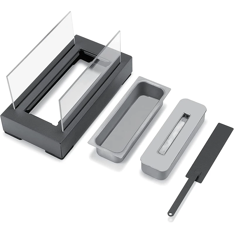 Biokominek wolnostojący czarny prostokąt - obrazek 3